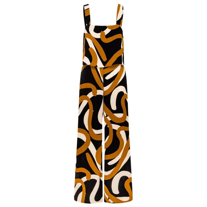 Women's vacation geometric print romper shorts